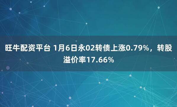 旺牛配资平台 1月6日永02转债上涨0.79%，转股溢价率17.66%